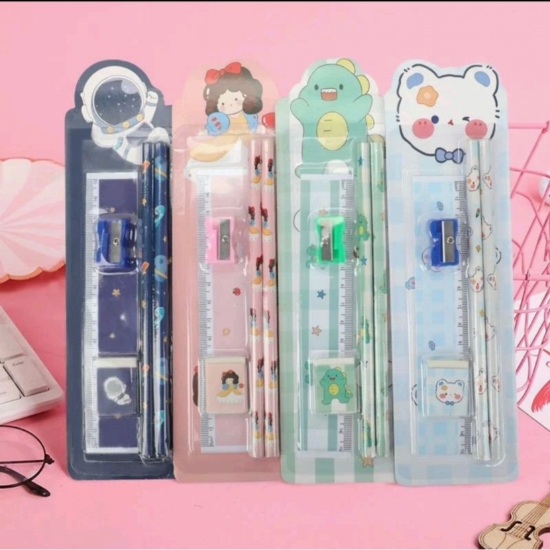 

SET ALAT TULIS KARAKTER LUCU MURAH, STATIONARY SET KARAKTER