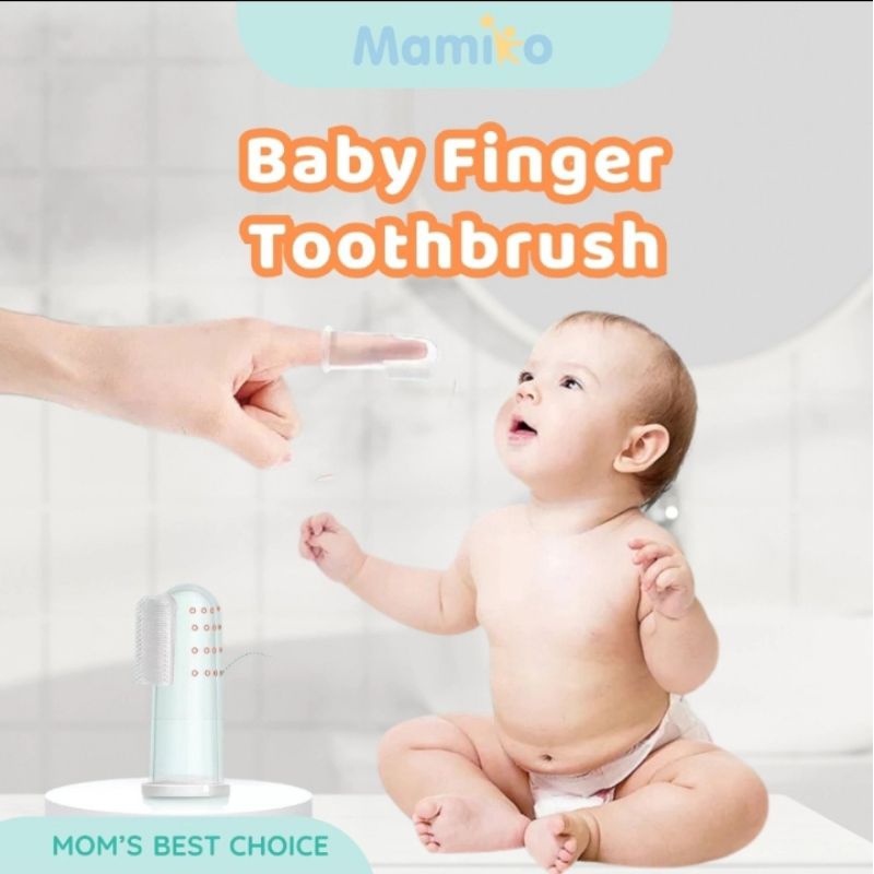 KUB Baby Finger Toothbrush/KUB Sikat Gigi Lidah Bayi bentuk Jari
