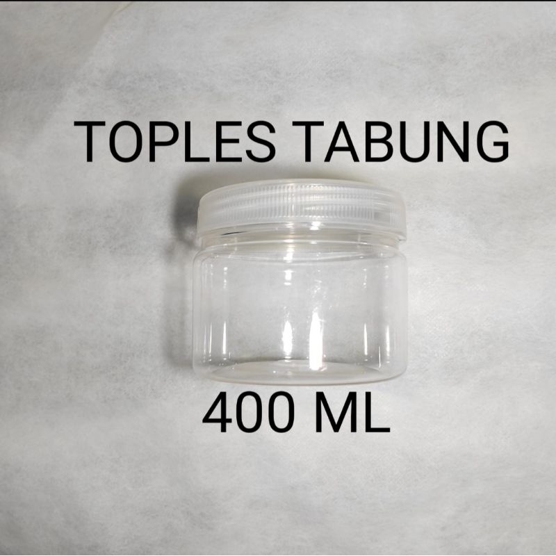 8pcs Toples Tabung 400 ml / Toples Plastik 400 ml / Toples Silinder / Toples Kue Kering Cookies / Ja