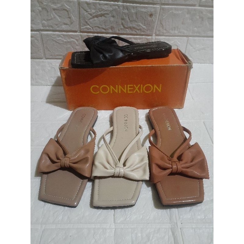 Sendal Pita flat Connexion /Sandal Teplek Wanita Connexion