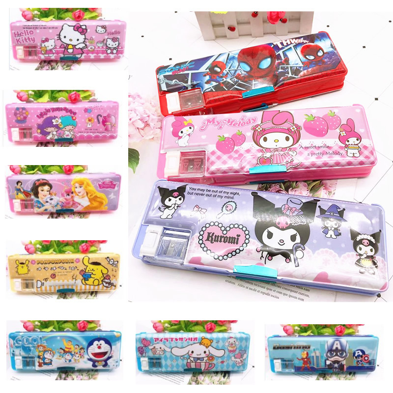 

Kotak Pensil Sanrio / Kotak Pensil Magnet 2 Sekat / Kotak Pensil Anak Dilengkapi Rautan / Kotak Pensil Karakter Lucu