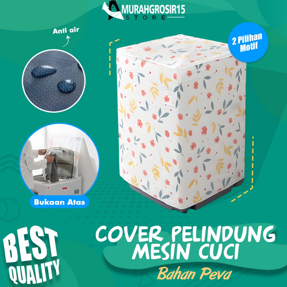LANGSUNG ATC Cover Mesin Cuci Top Loading Laundry Tamplak Penutup Mesin Cuci  Cover Mesin Cuci Laund