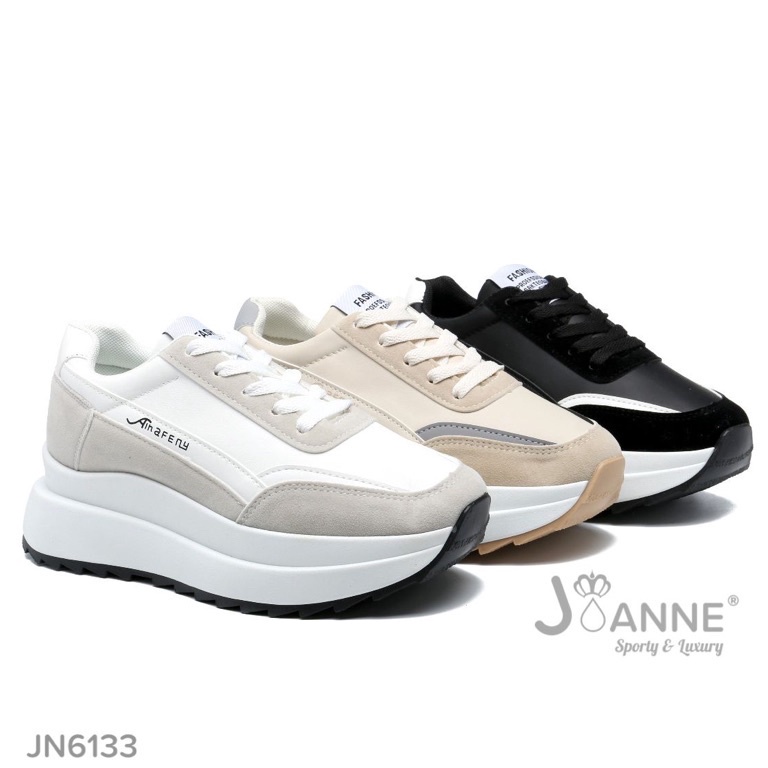 Terpercaya JOANNE Sepatu Highsole Sporty Sneakers shoes JN6133