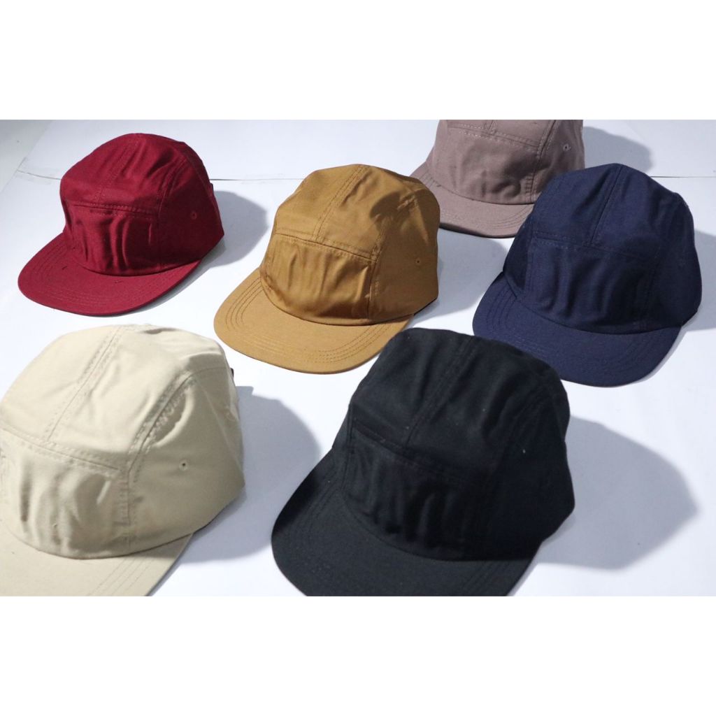 FIVE 5 PANEL POLOS/TOPI POLOS 5 Panel polos hitam/topi polos baseball caps 5panel distro