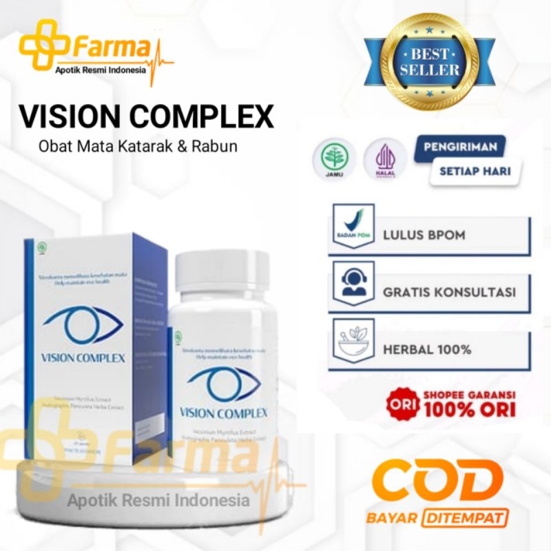 VISION COMPLEX ASLI ORIGINAL - VISION COMPLEX OBAT MATA MINUS PLUS SILINDER GLUAKOMA RABUN DAN KATAR