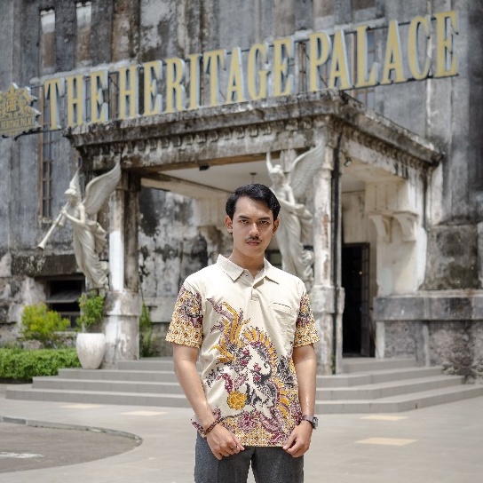 Paling dicari KLAMBEN Kaos Kerah Batik Dewasa Premium Peksi Kawung Coklat Susu