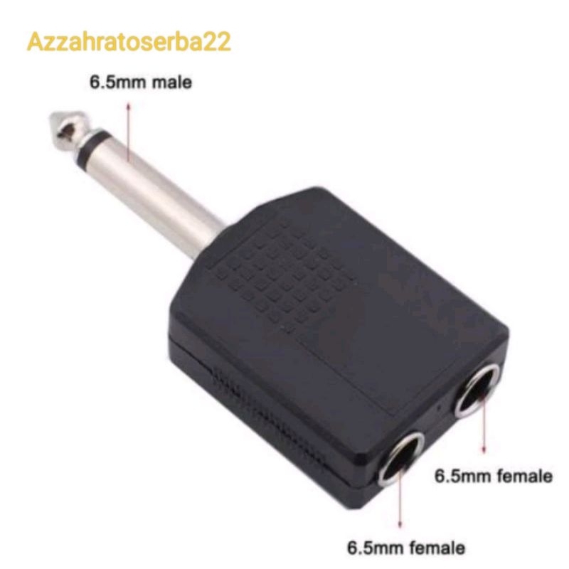Konektor / Jack Mic Splitter Mono (Jack Pembagi Mic)/ JACK T AKAI MONO CABANG MIC (Azzahratoserba22)