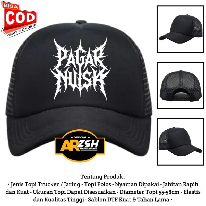 Topi Pencak Silat Pagar Nusa Trucker Jaring | Topi Jaring Pagar Nusa