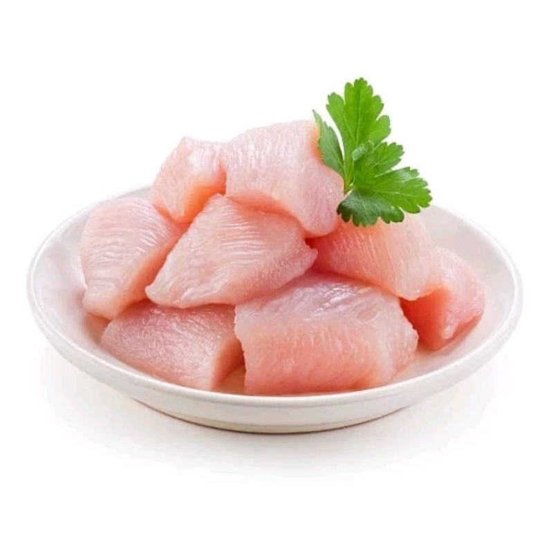

Daging Dada Ayam Tanpa Kulit Potong Dadu 500Gr