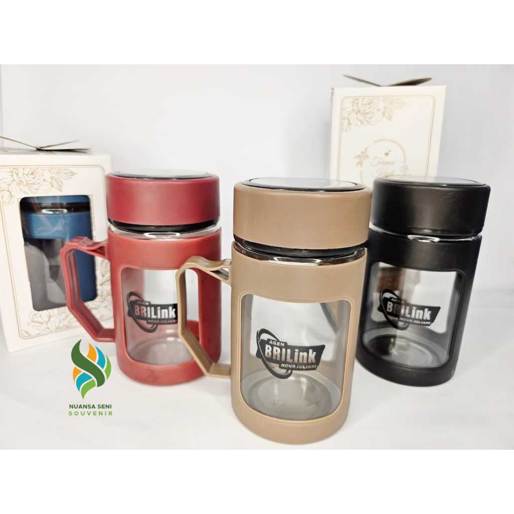 Souvenir Pernikahan Gelas Ganteng Mug Jar Kaca Shell Gagang Warna Tumbler Minum Kaca Sablon Kemas Bo