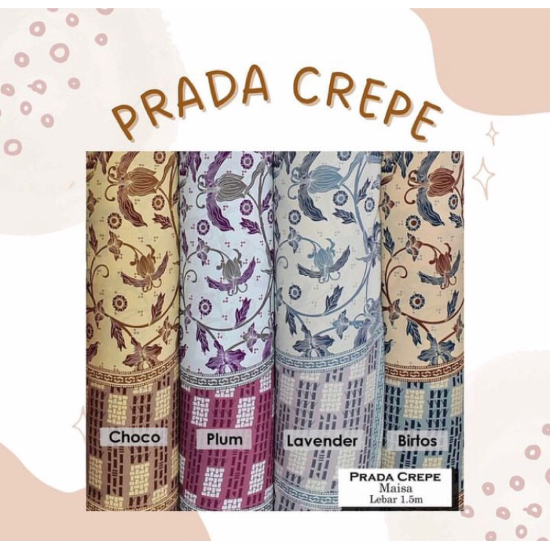 KAIN CREPE (PRADA CREPE & RUBY CREPE) harga per 0.5 meter