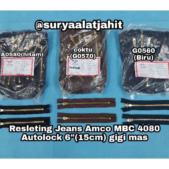 Terlaku Resleting Jeans Amco 6in15cm MBC 42598 ATL mas 256lsn