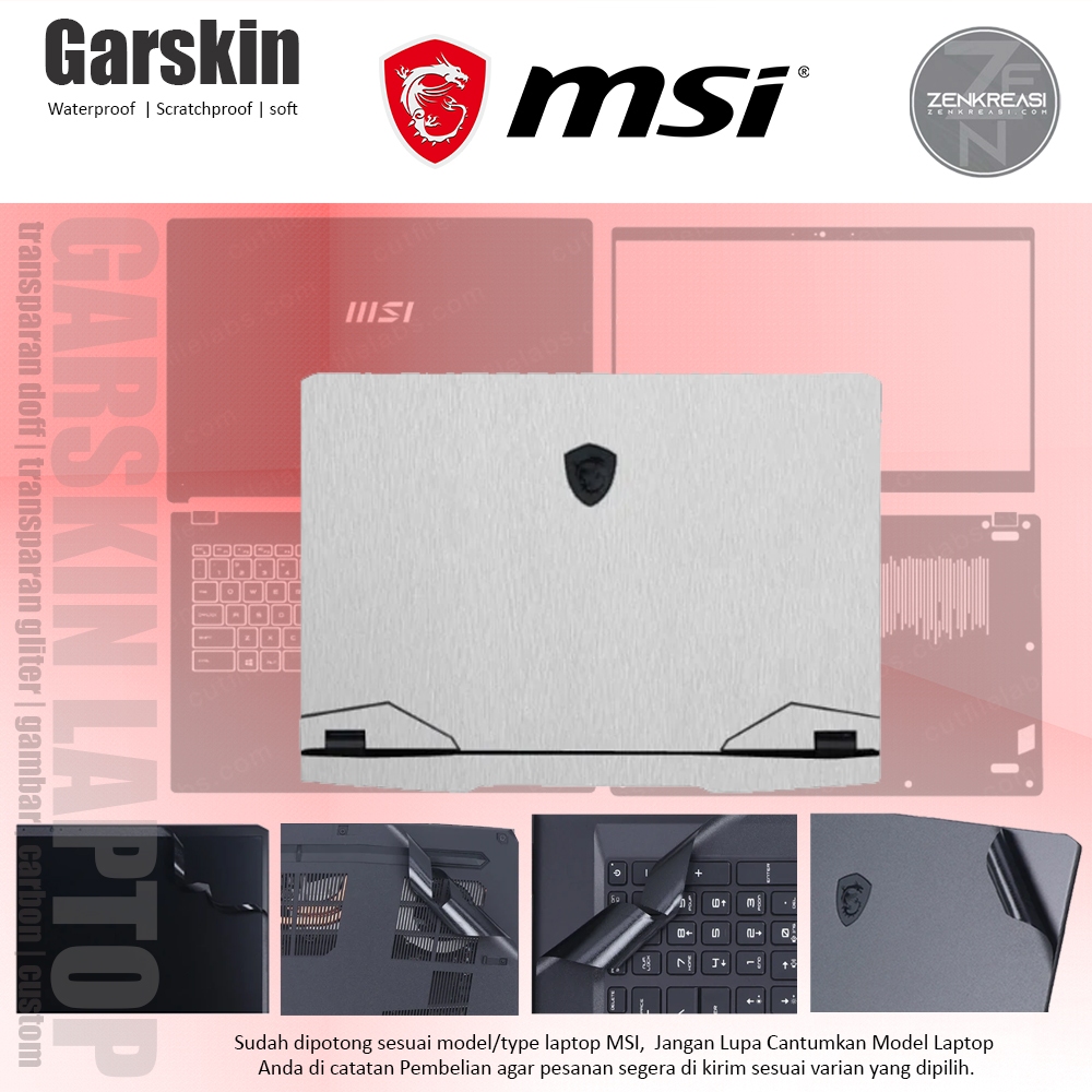 Garskin Laptop MSI | Garskin Laptop FullBody | Skin Laptop Protector | Garskin Transparan | Garskin 
