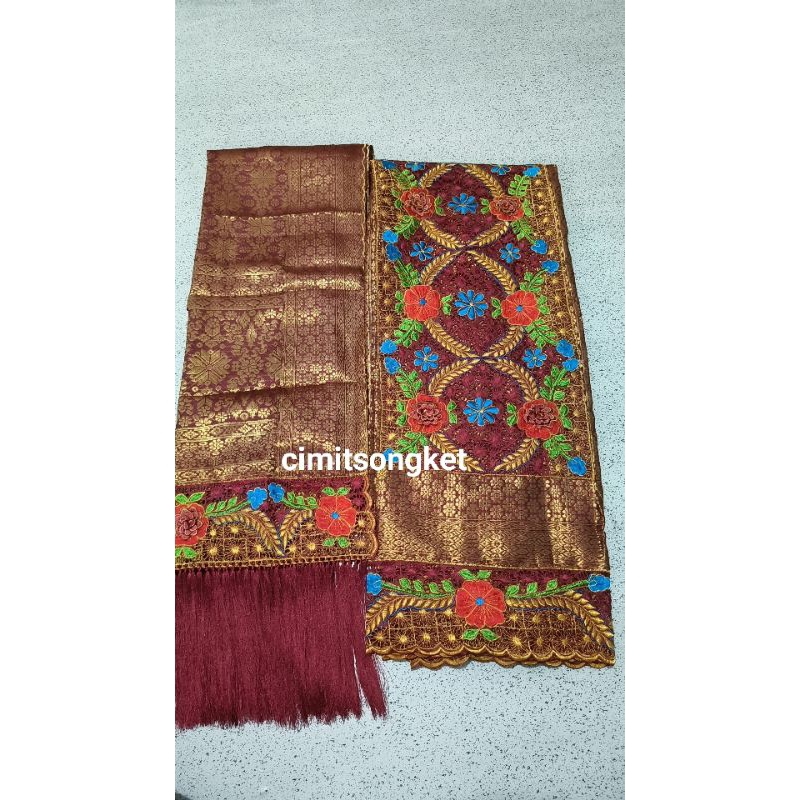 songket Palembang bordir full