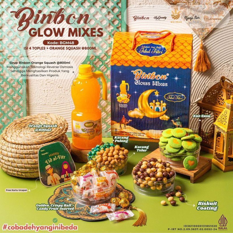 

Hampers Lebaran binbon glow mixes