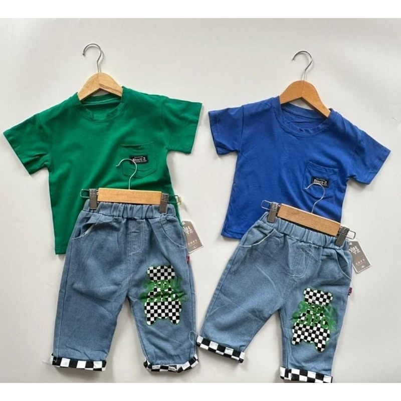 Setelan Import Jeans Cowok Free Pin Boneka
