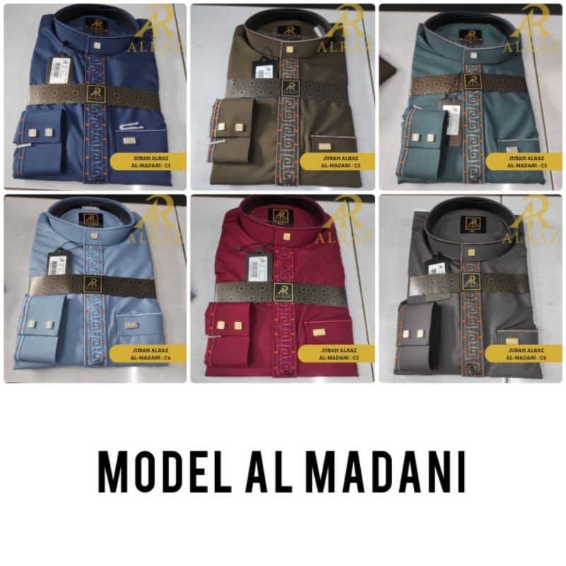 JUBAH AL RAZ BORDIR MODEL AL MADANI / JUBAH AL RAZ  katun premium / jubah bordir