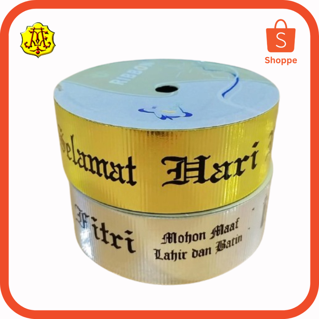 

PITA ROL IDUL FITRI 3,8CM GOLD SILVER / LEBARAN / HAMPERS / PARSEL