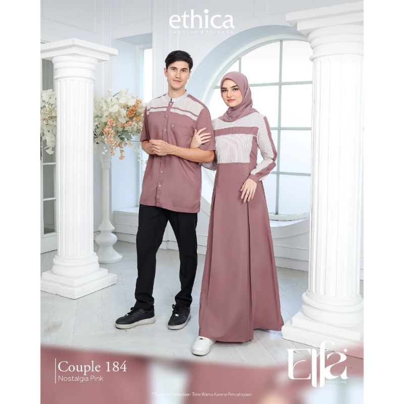 BAJU SARIMBIT ETHICA ELFA COUPLE 184 NOSTALGIA PINK ORIGINAL/ FAMSET ETHICA/ FAMSET LEBARAN 2024