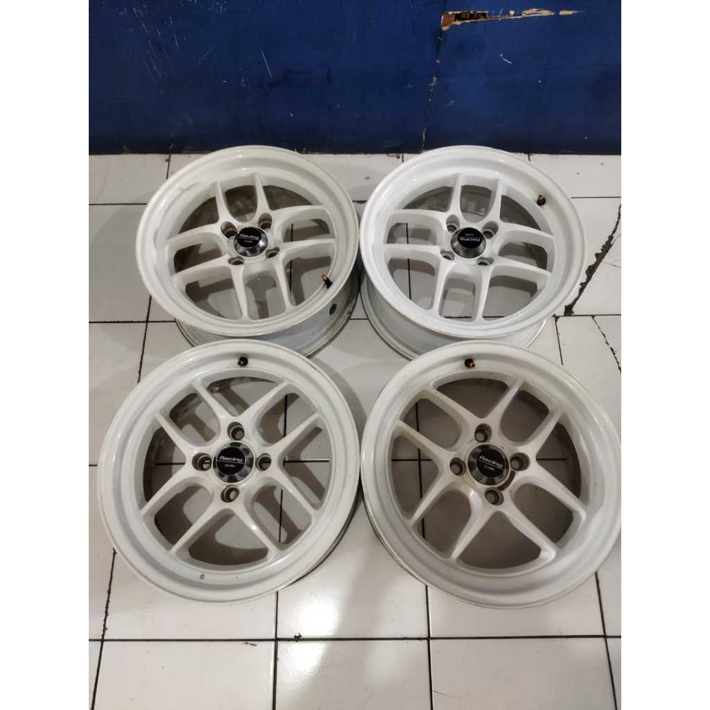 VELG MOBIL BEKAS R15 BAUT 4 ENKEI R15 X6,5 4X100 ETWHITE