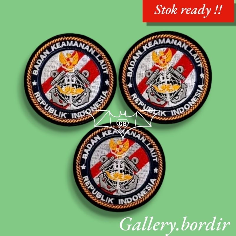 bordir logo bakamla | badan laut timbul 3d