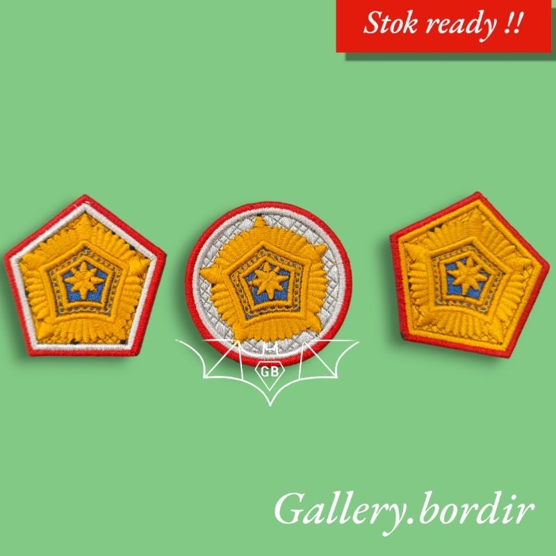 bordir logo tanda jabatan  eselon 2, 3 ,4 dishub timbul 3d