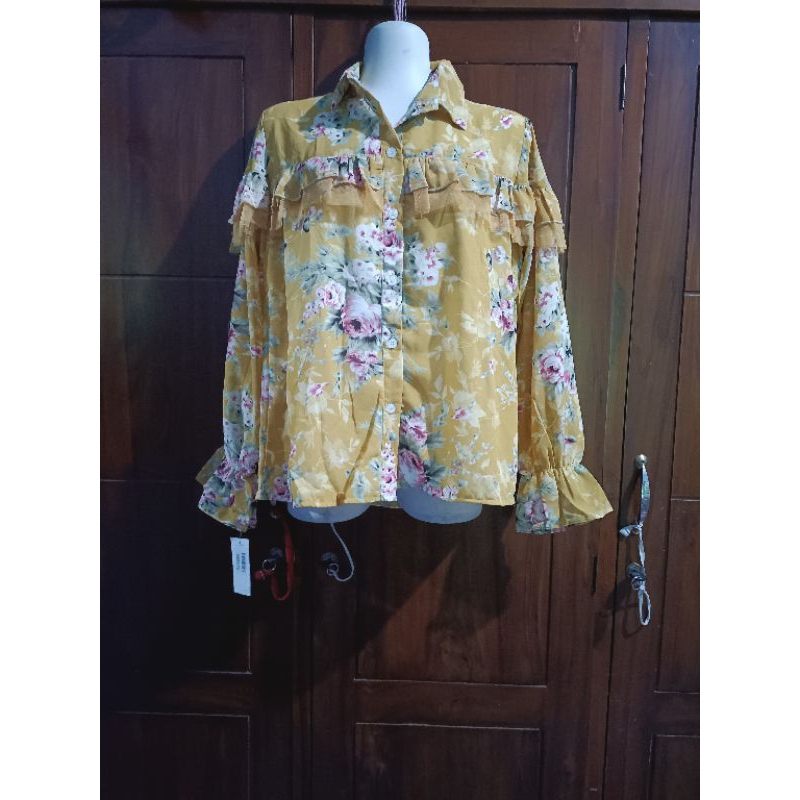 KEMEJA ATASAN CERUTY FULL FURING PREMIUM ATASAN MEIJIWANG