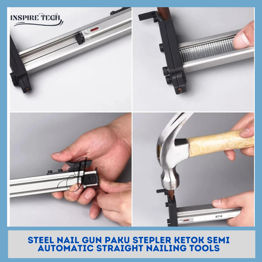 Manual Nailer Steel Nail Gun SEMI Automatic Needle Tool Mesin Paku Tembak PAKU STEPLER KETOK