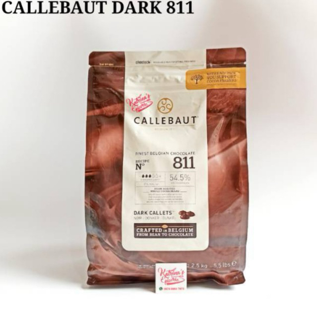 

Callebaut 811 Dark Chocolate Couverture 54,5% Cokelat Coin