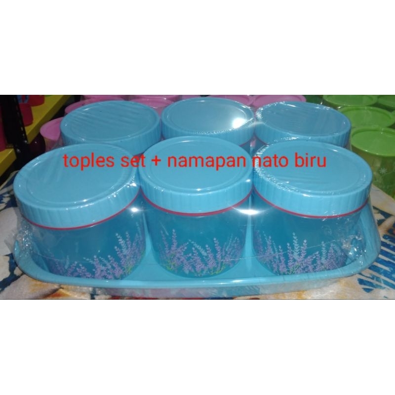 TOPLES PLASTIK SET KIMPLAST + NAMPAN NATO ISI 6/SET