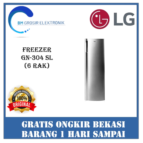 LG FREEZER GN 304SL/BK FREEZER 6 RAK ES BATU