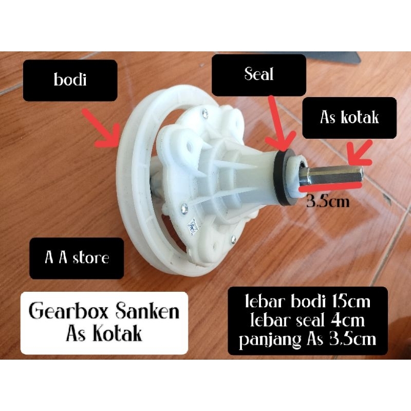 GEAR BOX SANKEN AS KOTAK / GIR BOX SANKEN AS KOTAK / SPERPART MESIN CUCI 2TABUNG