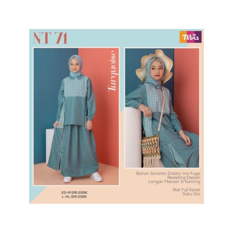NIBRAS NT 71 GAMIS ANAK NIBRAS/ SET ANAK ATASAN ROK ANAK NIBRAS