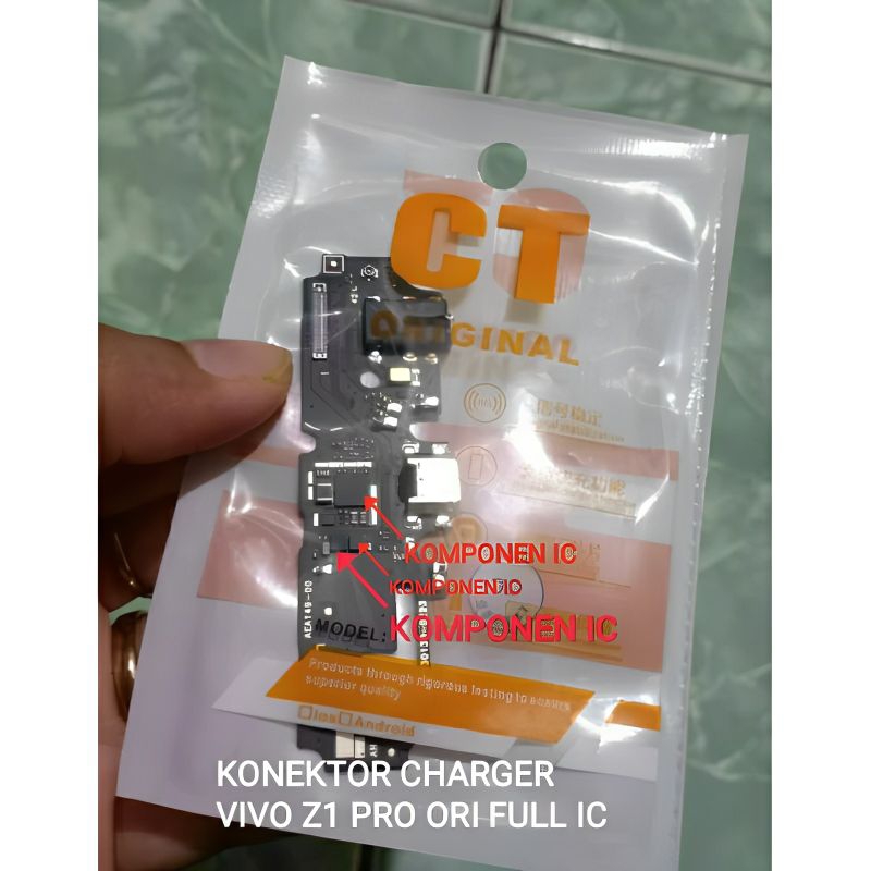 Konektor Cas Vivo Z1 Pro Original CT WITH IC Board Charger Papan Cas Mic Hf + Ic Vivo Z1 Pro