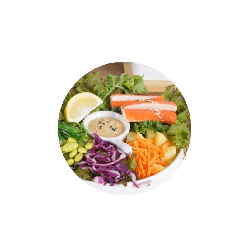 

Salad Sayur | Kani San Salad (310 Kcal) | Salad Diet | Salad Siap Saji | Ready To Eat Salad | Diet & Detox | In House Sesame Dressing