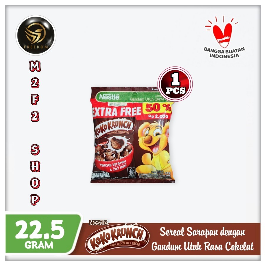 

Nestle Koko Krunch Sereal Gandum Utuh Rasa Cokelat Original Sachet - 22,5 gr (Kemasan Satuan)