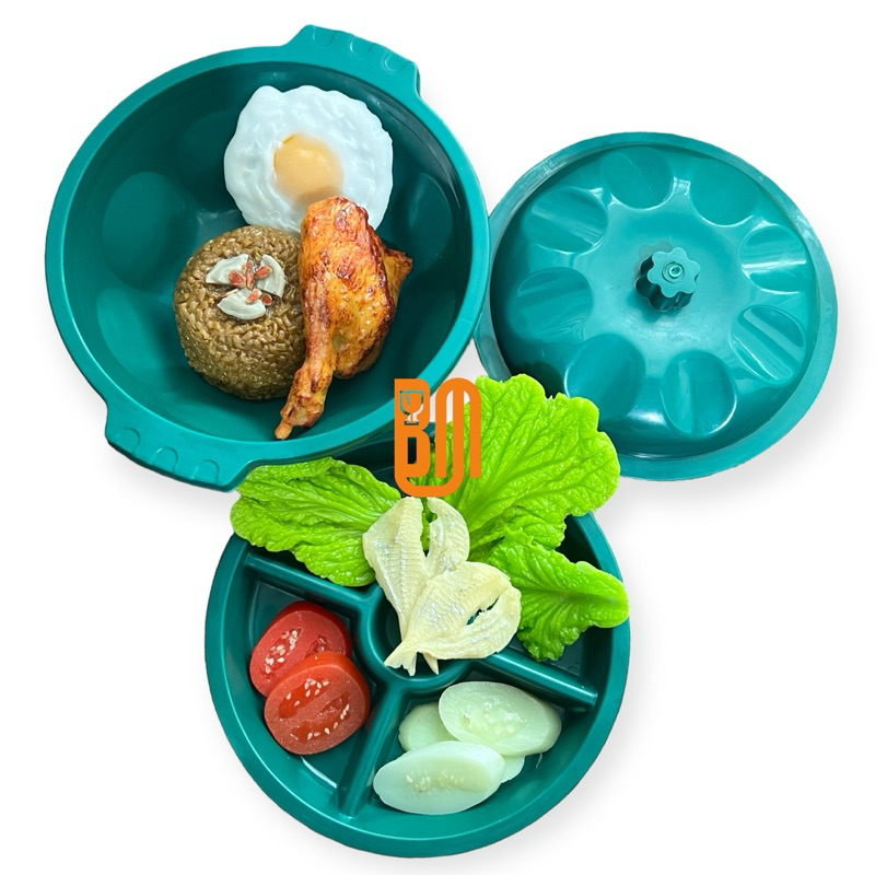 TERMURAH BERKATAN/SYUKURAN Wakul Nasi Motif Cherry / tempat bancaan / Wakul Plastik  / tempat kendur