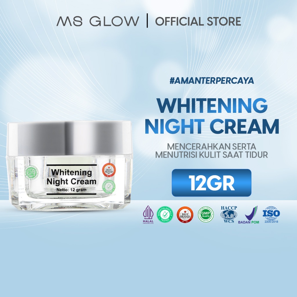 MS GLOW - WHITENING NIGHT CREAM - 12 GR