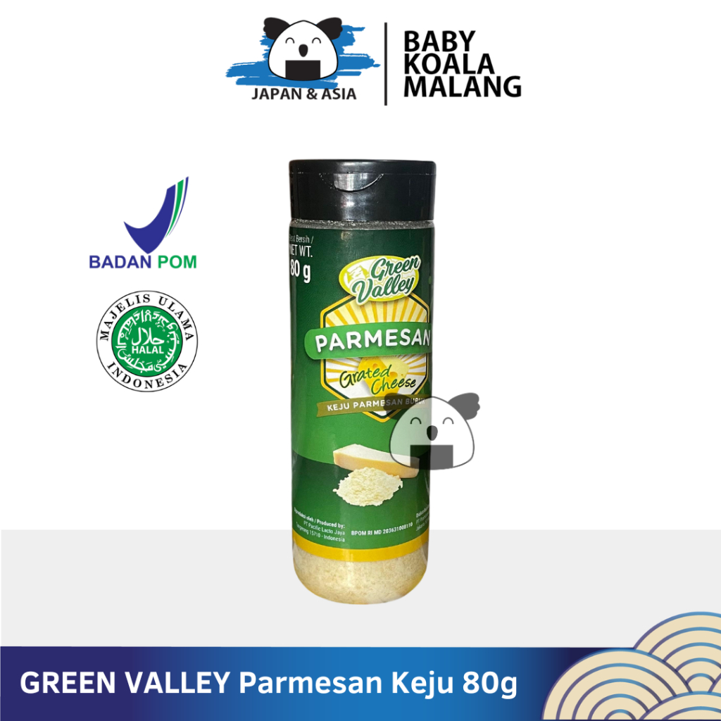 

GREEN VALLEY Keju Parmesan Cheese 80 g Halal | Keju Parmesan Bubuk - MLG