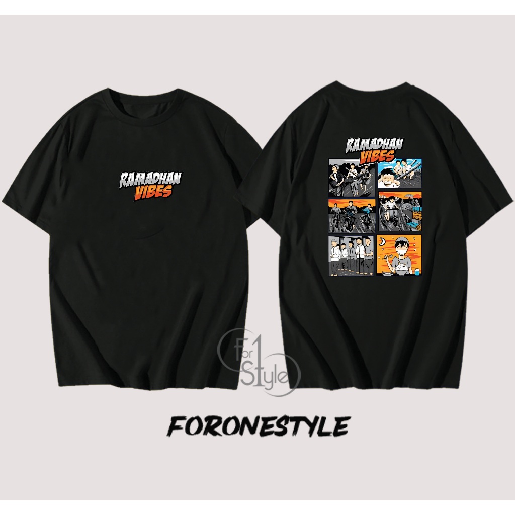 TSHIRT KAOS RAMADHAN VIBES - BAJU RAMADHAN VIBES - CATTON COMBAD 30S