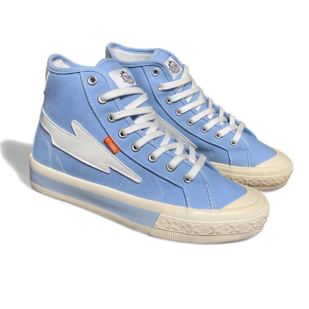 Sepatu XternalStepSure - Sepatu Sneakers Next Storm High Iced Blue Casual Kanvas