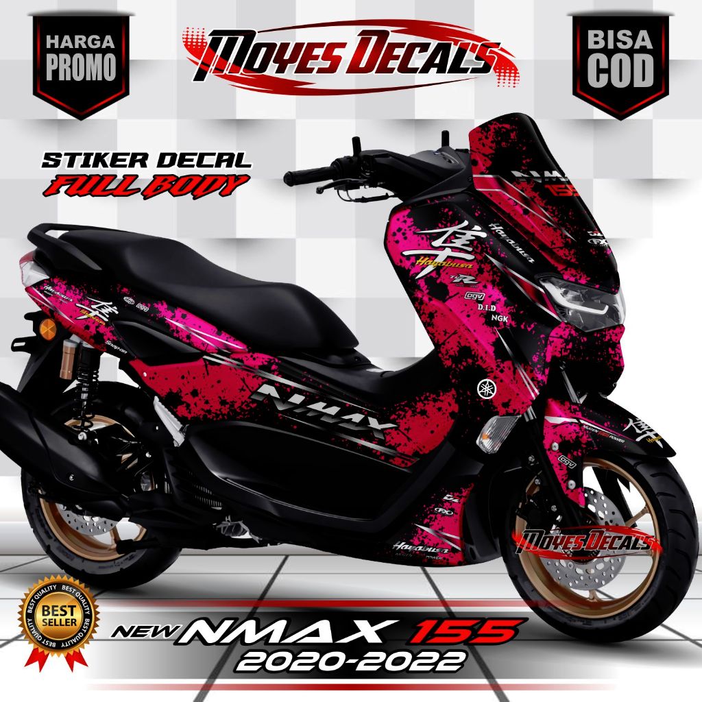 stiker fullbody nmax new 155 model hayabusa decal
