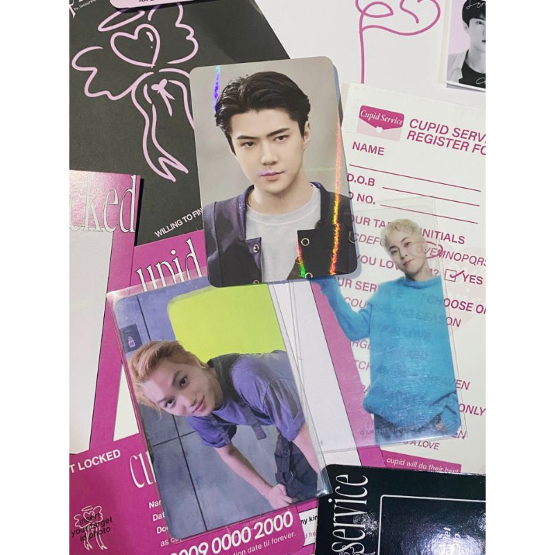 photocard sehun ticket deco dftf w pair