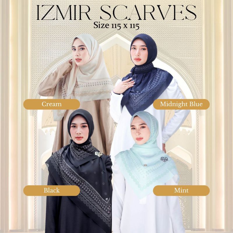 JILBAB SEGIEMPAT IZMIR SCRAVES BY WNJ