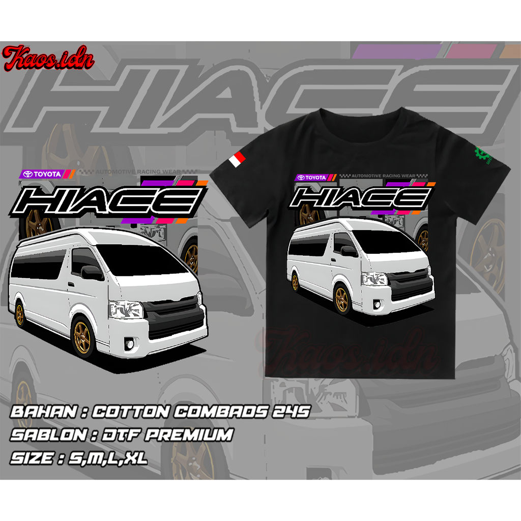 [Bisa COD] Kaos Anak | Mobil Original Merchandise | Kaos Katun 24s Asli | Baju Toyota Hiace Viral | 