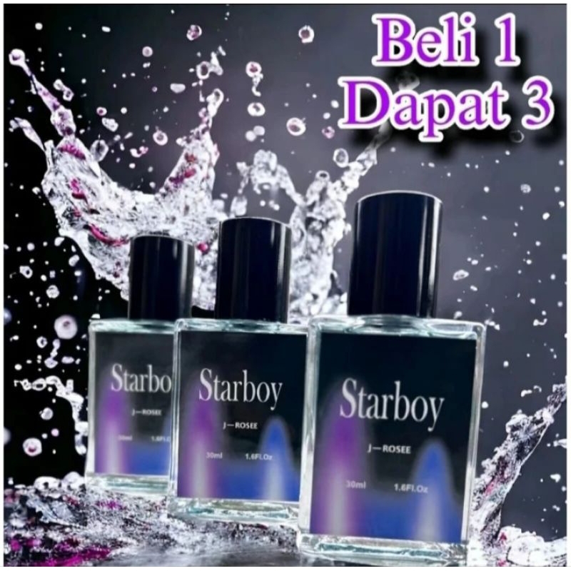 BELI 1 DAPAT 3 JAYROSSE STARBOY PARFUM PEMIKAT WANITA WANGI TAHAN LAMA 30 ML