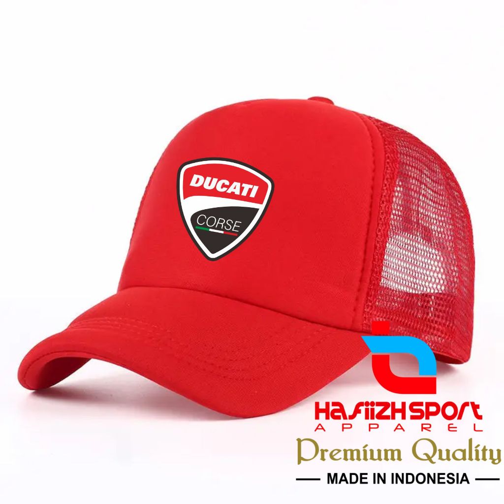 TOPI JARING RACING LOGO DUCATI CORSE