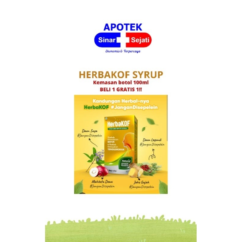 

Herbakof Sirup 100 ml/promo edisi ramadhan(beli satu gratis satu)