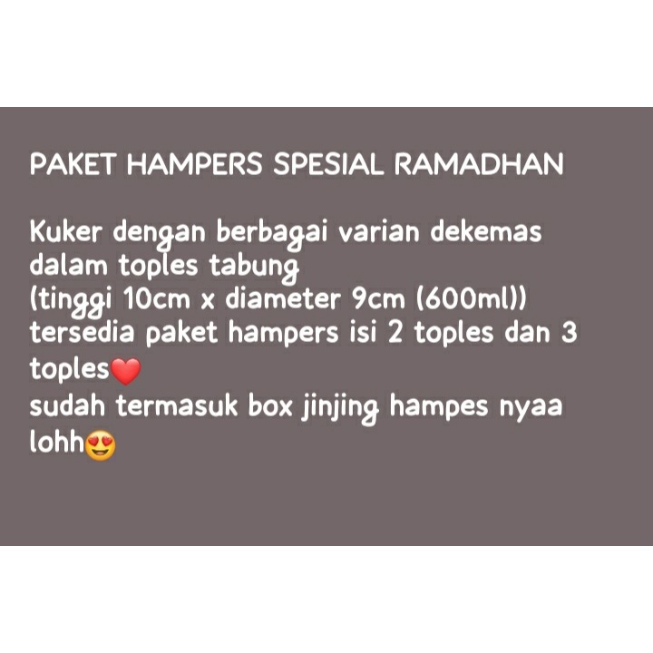 

Paket Hampers Spesial Ramadhan