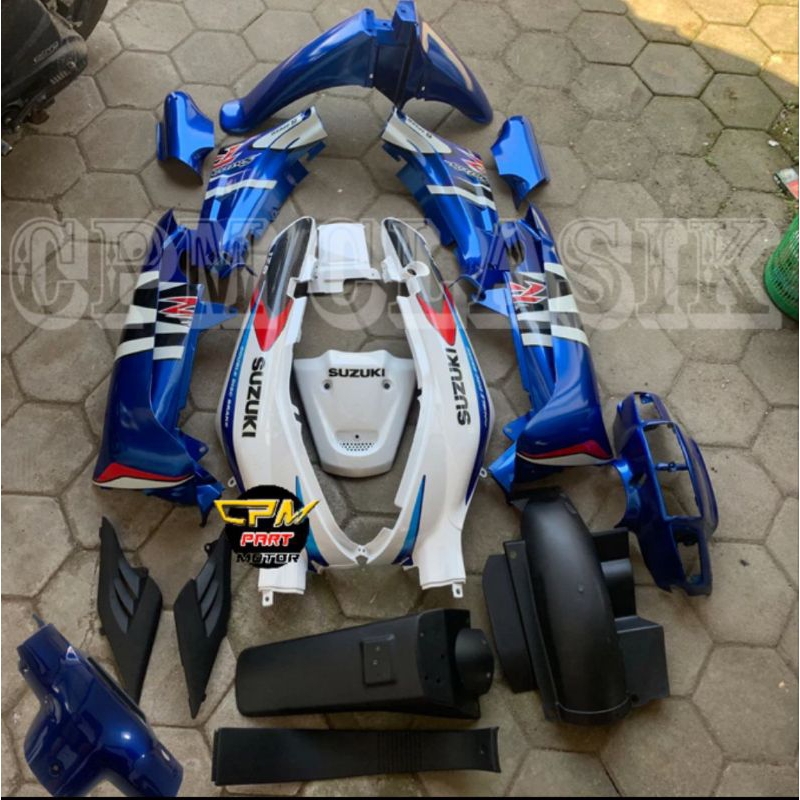 Cover Body Satria 2tak Lumba Full Seta, Body Full Set Suzuki Satria 2tak Lumba